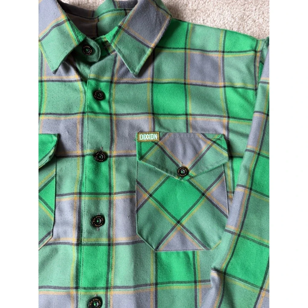 Dixxon Flannel Company The Auld Pub Plaid Mens Shirt Green Large